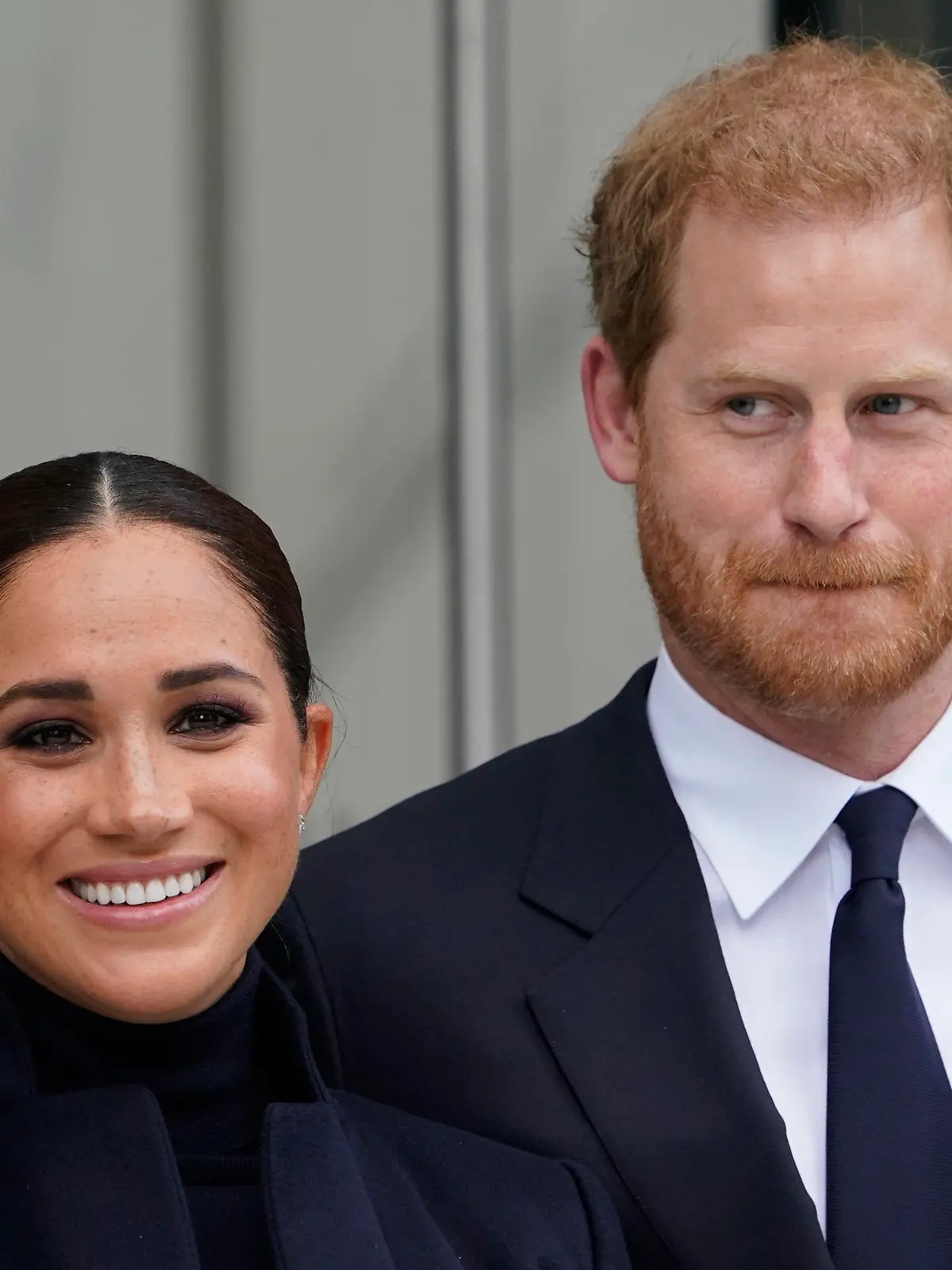 FILE - Meghan Markle and Prince Harry pose for pictures after visiting the observatory in One World Trade in New York, Thursday, Sept. 23, 2021. The Duchess of Sussex on Thursday, Dec. 2, 2021, won the latest stage in her long-running privacy lawsuit against a newspaper publisher over its publication of parts of a letter she wrote to her estranged father.
The Court of Appeal in London upheld a High Court ruling in February that publication of the letter that Meghan Markle wrote to her father Thomas Markle after she married Prince Harry in 2018 was unlawful and breached her privacy. (AP Photo/Seth Wenig, File)
