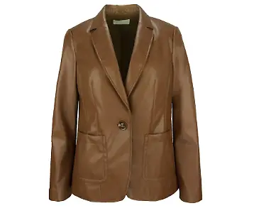 Blazer aus Lederimitat