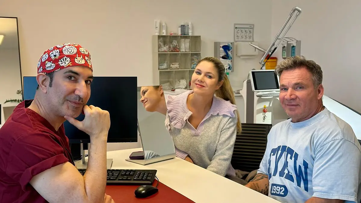 Yvonne Woelke und Peter Klein bei Dr. Fatemi