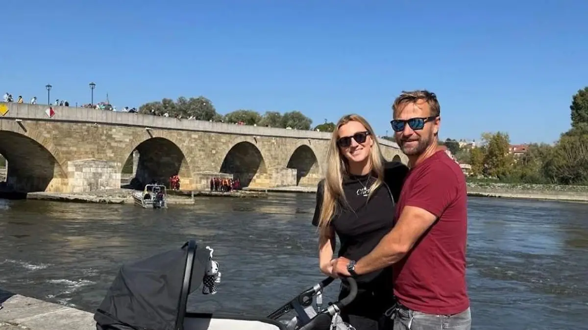 Petra Kvitova mit ihrem Mann Jiri Vanek.