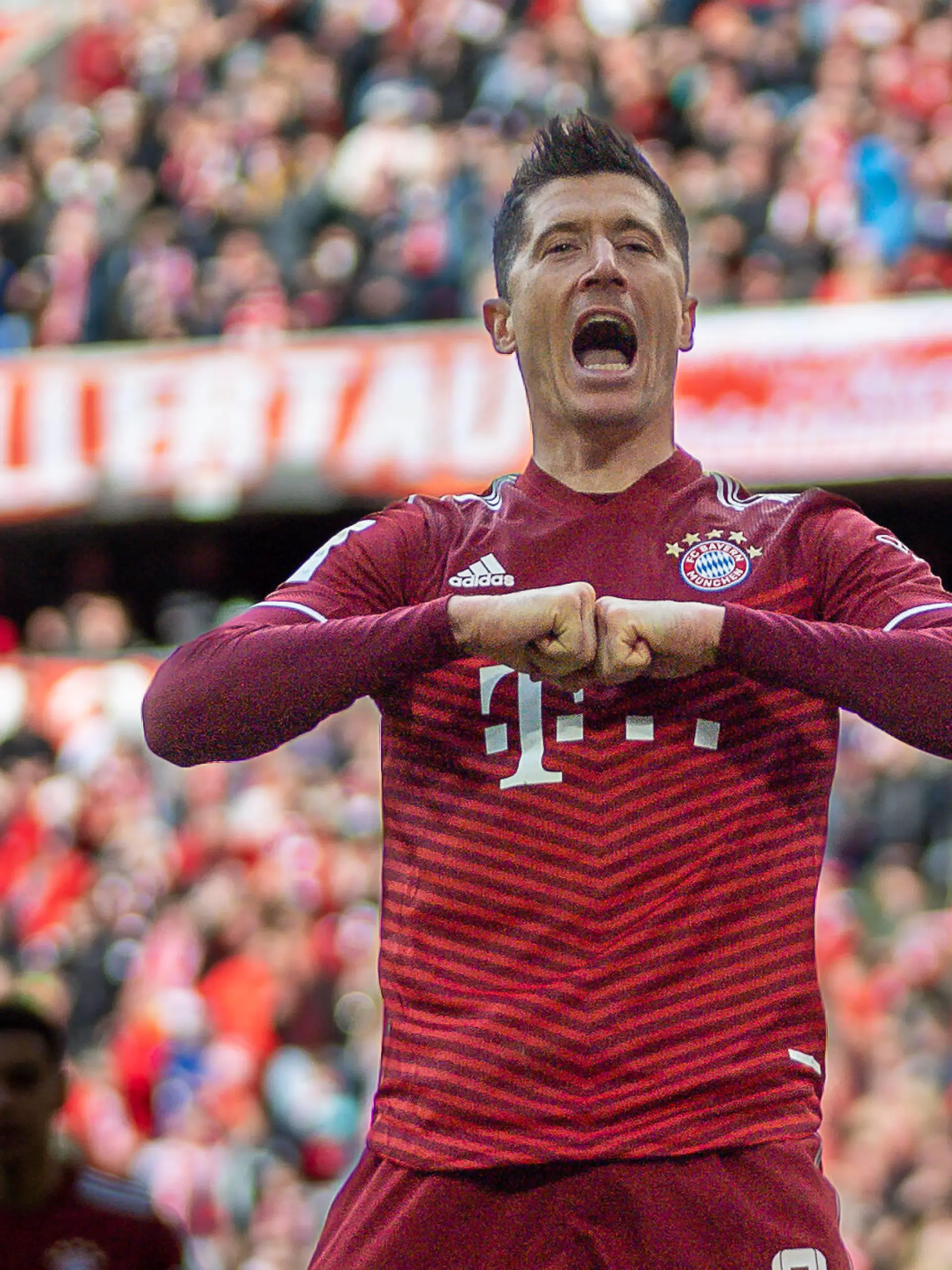  Tor zum 1:0 durch Robert Lewandowski FC Bayern Muenchen, 09, Elfmeter, positive Emotionen, GER, FC Bayern Muenchen vs. FC Augsburg, Fussball, Bundesliga, 29. Spieltag, Spielzeit 2021/2022, 09.04.2022, DFB/DFL regulations prohibit any use of photographs as image sequences and/or quasi-video., GER, FC Bayern Muenchen vs. FC Augsburg, Fussball, Bundesliga, 29. Spieltag, Spielzeit 2021/2022, 09.04.2022 Muenchen *** Goal to 1 0 by Robert Lewandowski FC Bayern Muenchen, 09 , penalty kick, positive emotions, GER, FC Bayern Muenchen vs FC Augsburg, Football, Bundesliga, 29 Spieltag, Spielzeit 2021 2022, 09 04 2022, DFB DFL regulations prohibit any use of photographs as image sequences and or quasi video , GER, FC Bayern Muenchen vs FC Augsburg, Football, Bundesliga, 29 Spieltag, Spielzeit 2021 2022, 09 04 2022 Muenchen Copyright: xEibner-Pressefoto/SaschaxWaltherx EP_EER