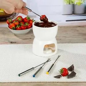 Schokoladenfondue-Set aus Porzellan 