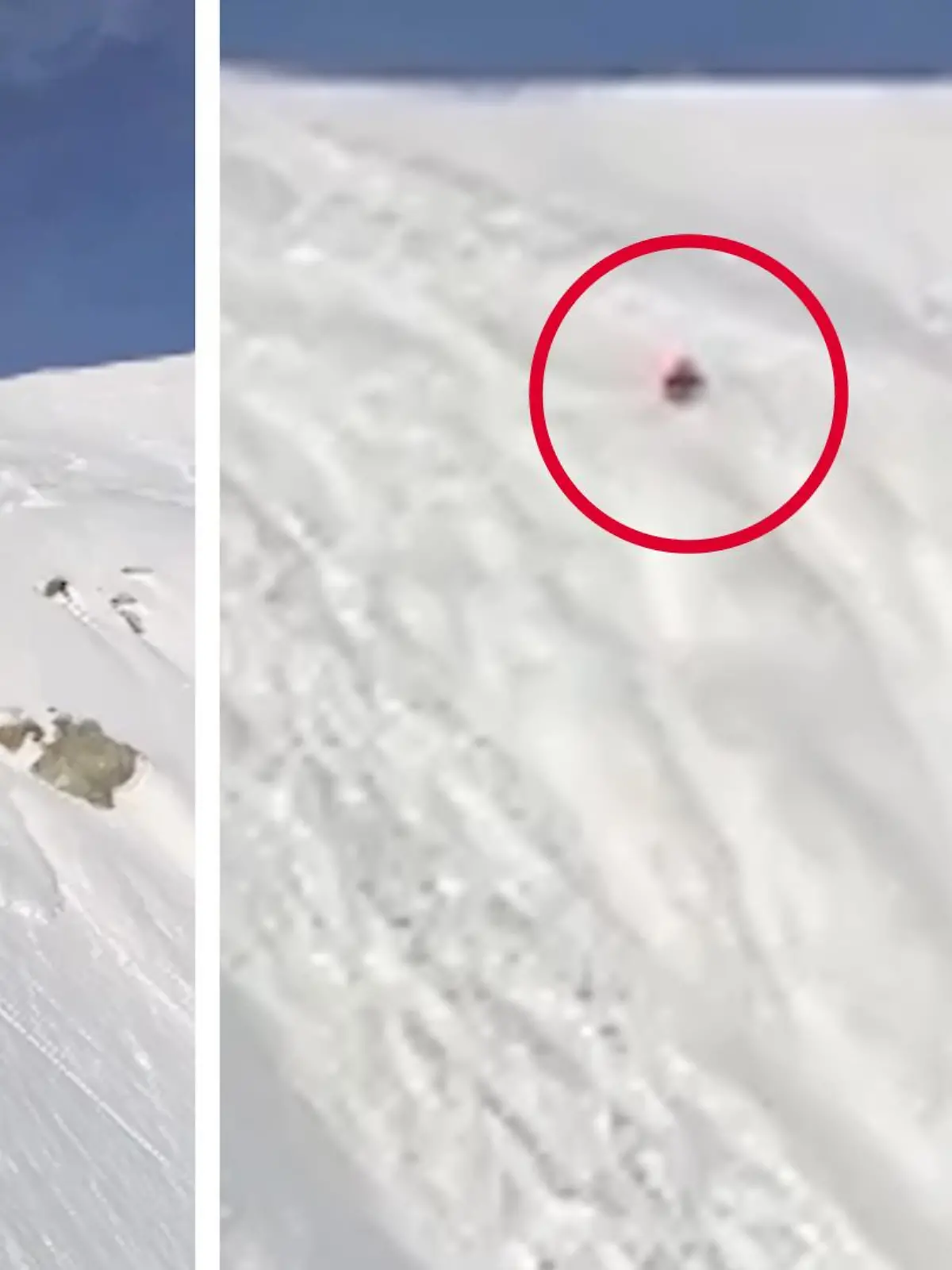 Auf der italienischen Seite des Mont Blancs kommt es zu einem Lawinenabgang. Andere Skifahrer filmen den Moment mit ihrer Helmkamera, als ein Mann unkontrolliert den Berg hinunterrutscht. Sofort eilen sie ihm hinterher. Wie der Mann doch noch überlebt hat, zeigen wir im Video. 