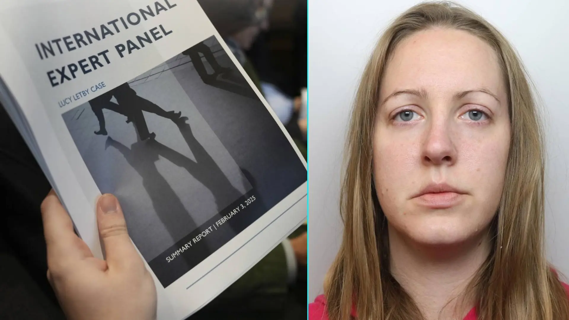 Internationaler Experten-Bericht (l.), Lucy Letby (r.) 