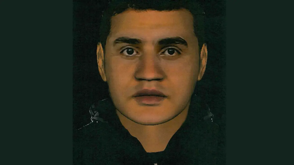 Ein Mann auf einem Phantombild.