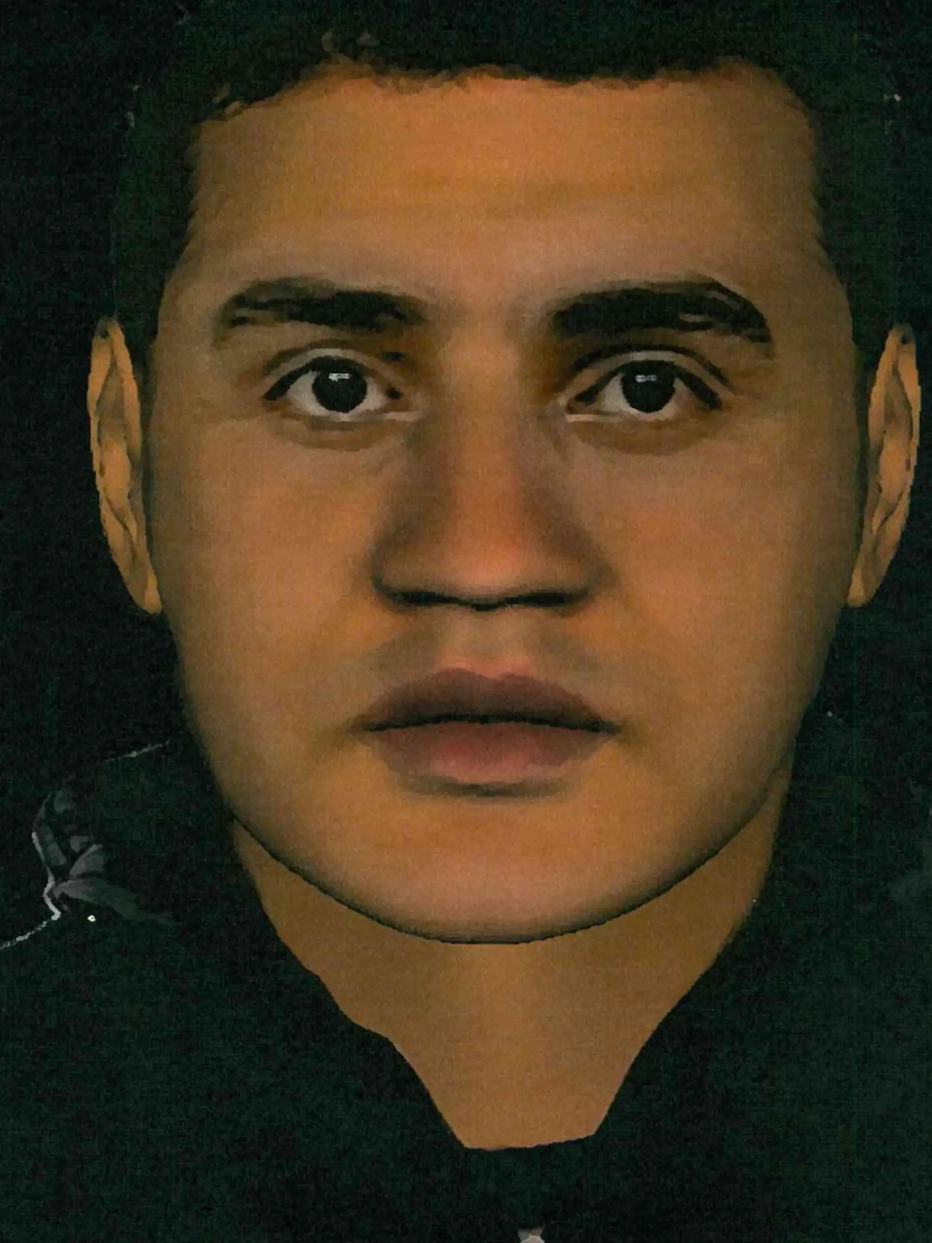 Ein Mann auf einem Phantombild.