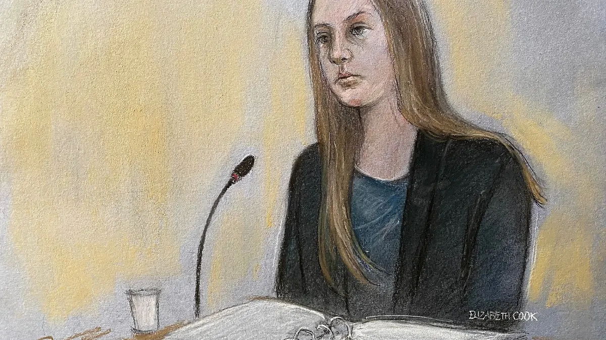 Gerichtszeichnung von Lucy Letby aus dem Juni 2024 