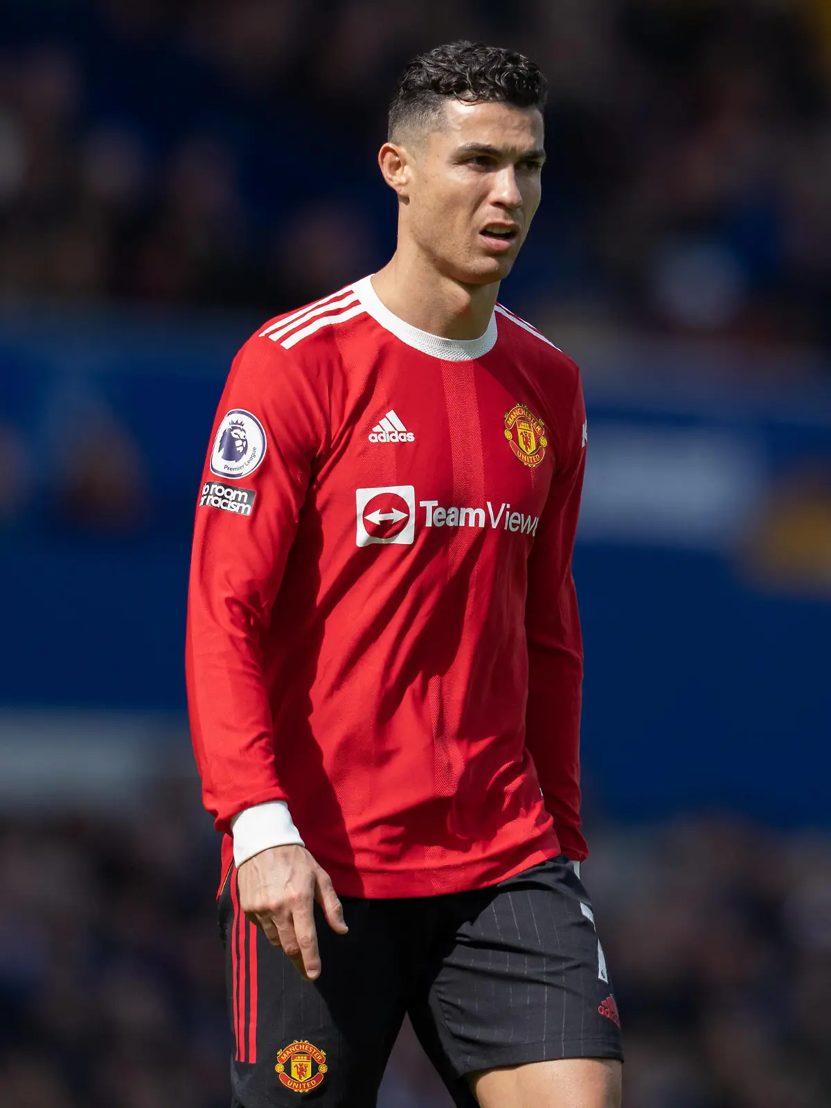  Football - 2021 / 2022 Premier League - Everton vs Manchester United, ManU - Goodison Park - Saturday 9th April 2022 Manchester United s Cristiano Ronaldo PUBLICATIONxNOTxINxUK