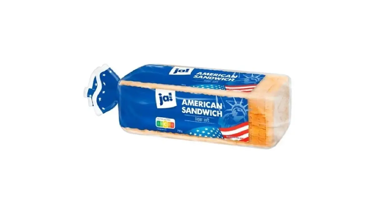 Produktrückruf für das „JA! American Sandwich” in der 750-Gramm-Packung.