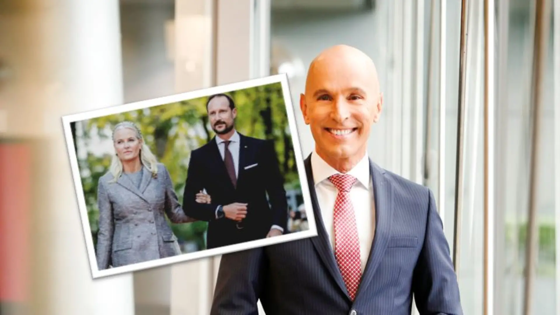 Collage Mette-Marit und Haakon sowie Michael Begasse.