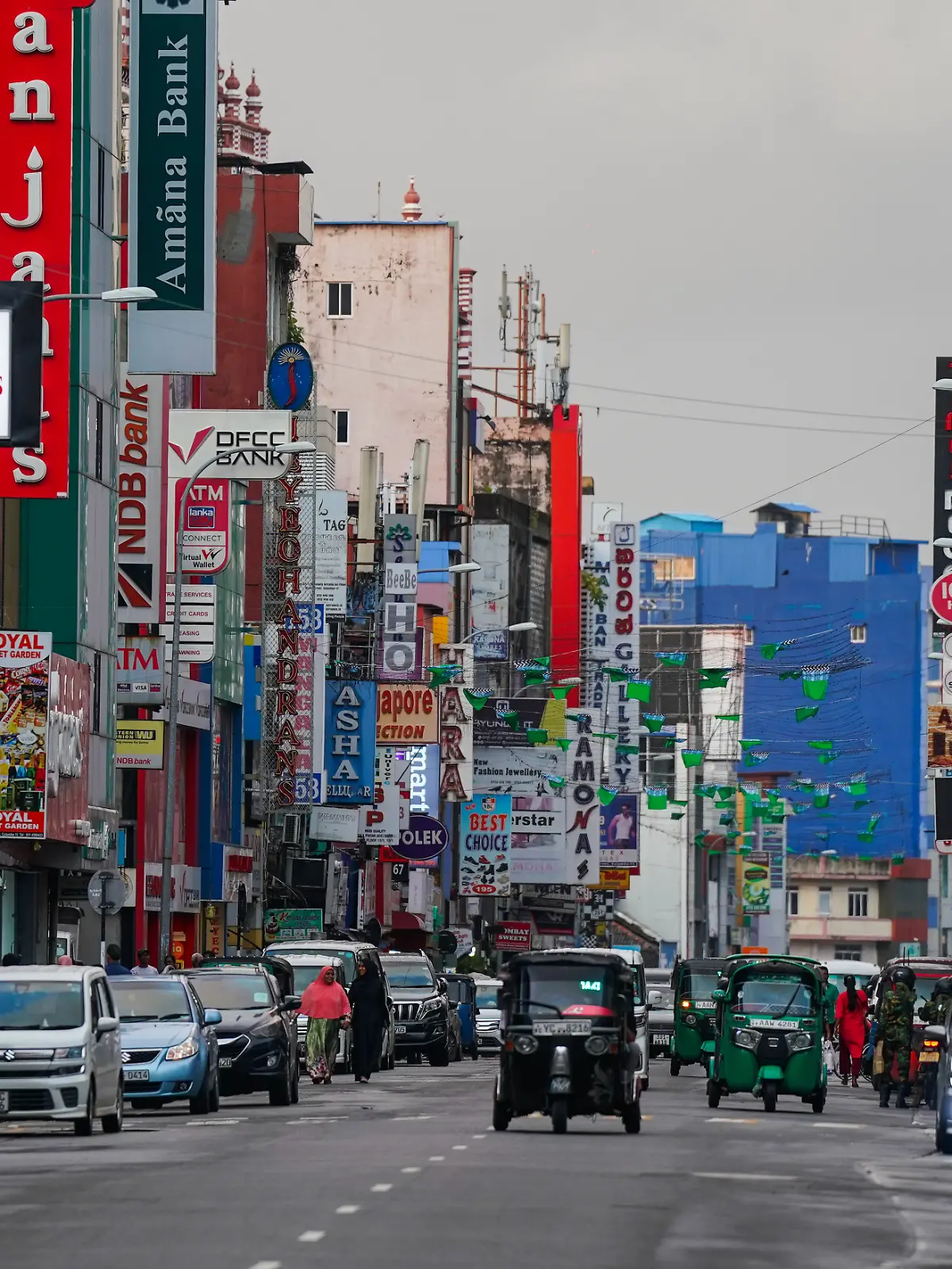 Gesamtansicht der Hauptstraße in Colombo, Sri Lanka, am 8. September 2024 (Foto: Thilina Kaluthotage/NurPhoto)
