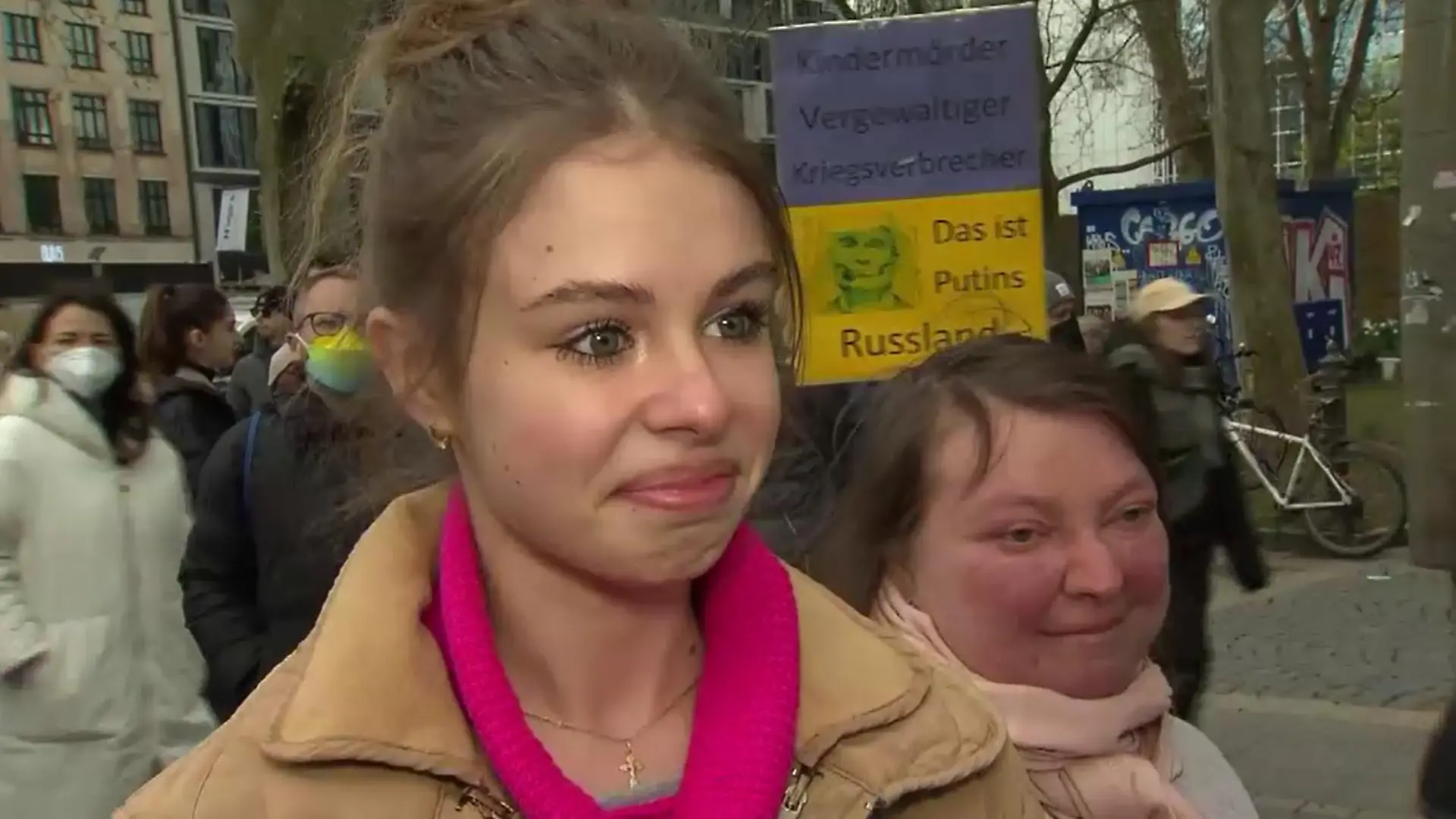 Varvara erzählte, dass sie mit ihrer Familie aus der Ukraine geflohen sei.
