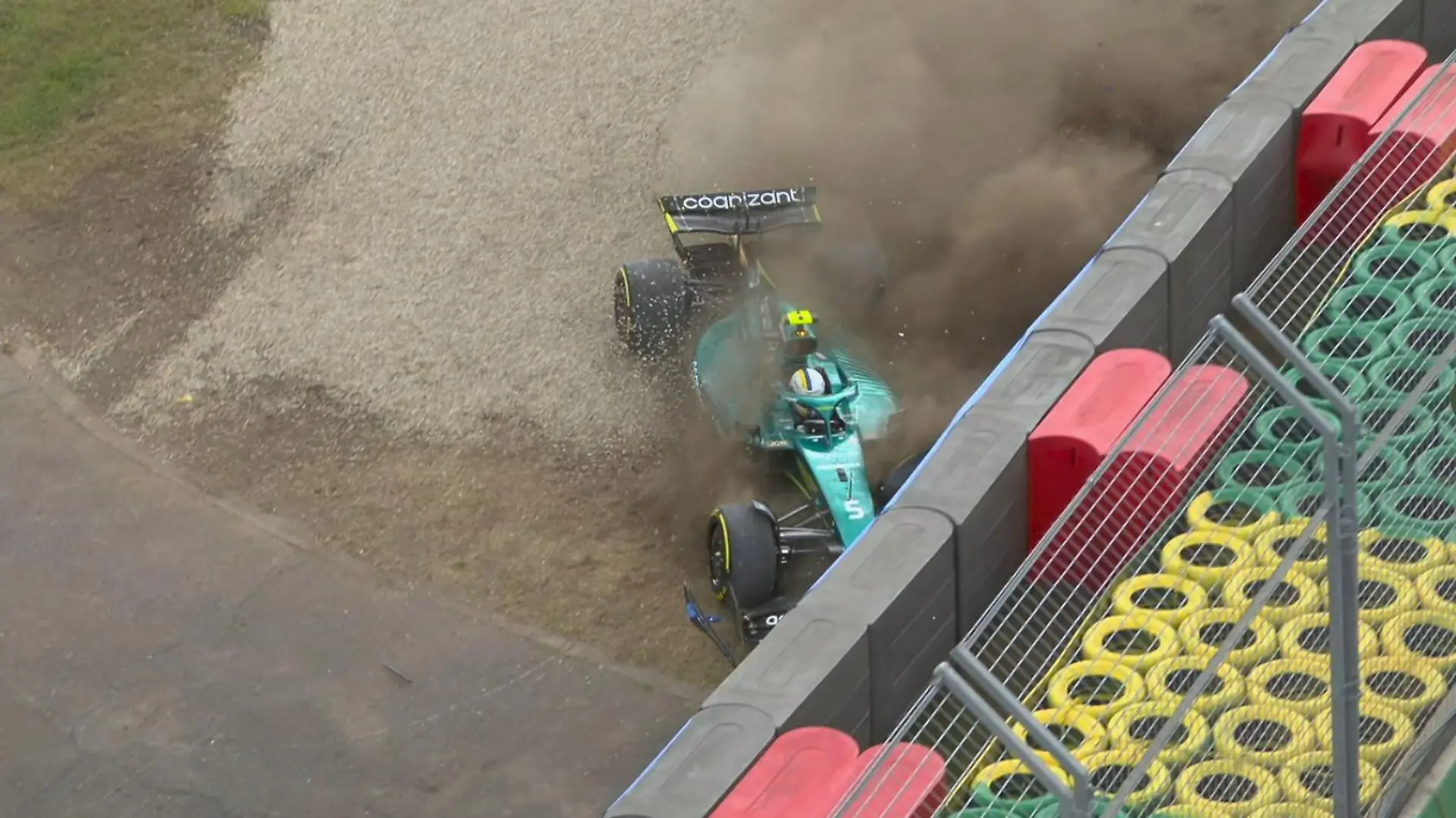 Sebastian Vettel crasht in Australien.