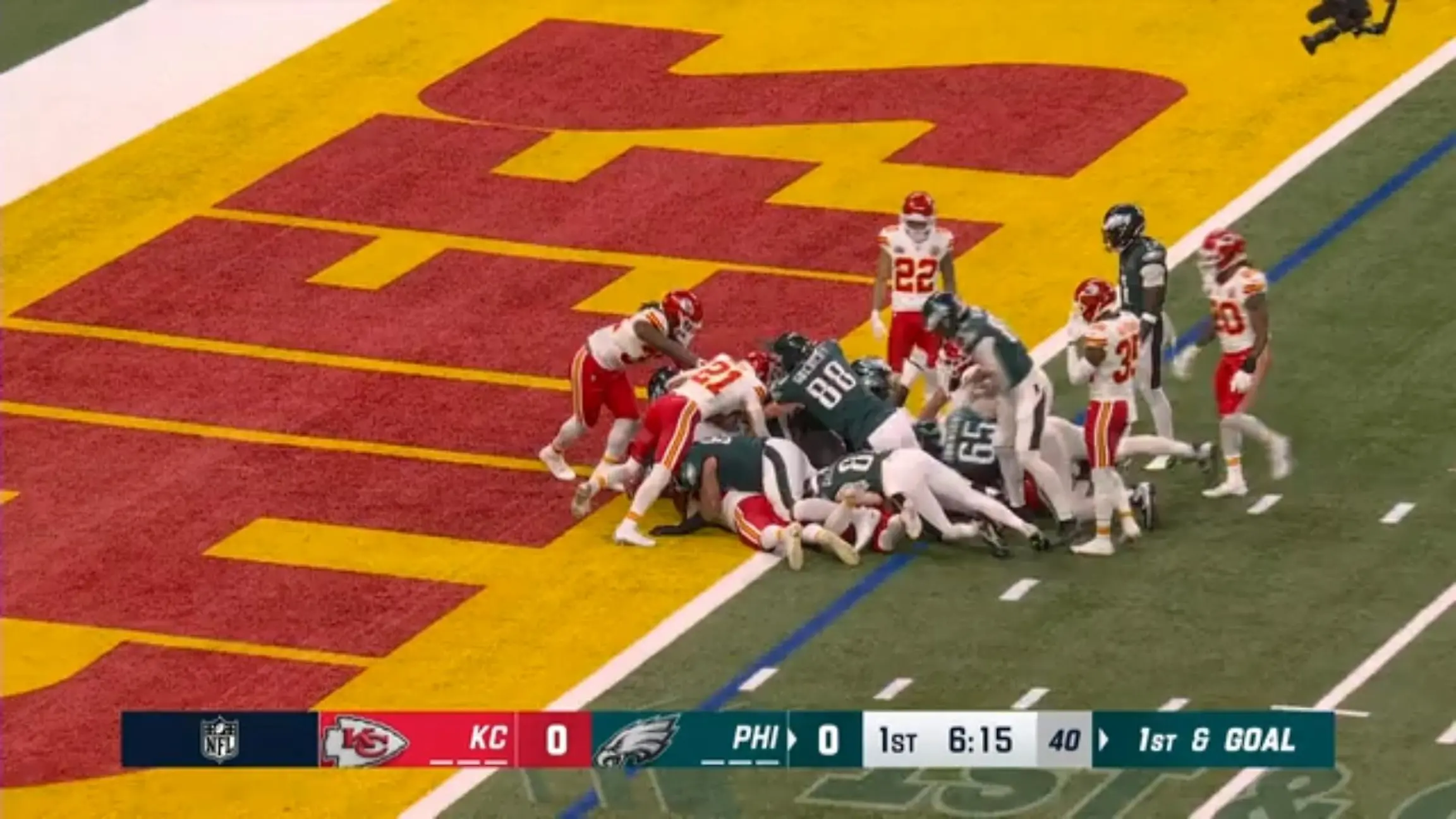 Die Eagles gehen in Führung Da ist der erste Touchdown!