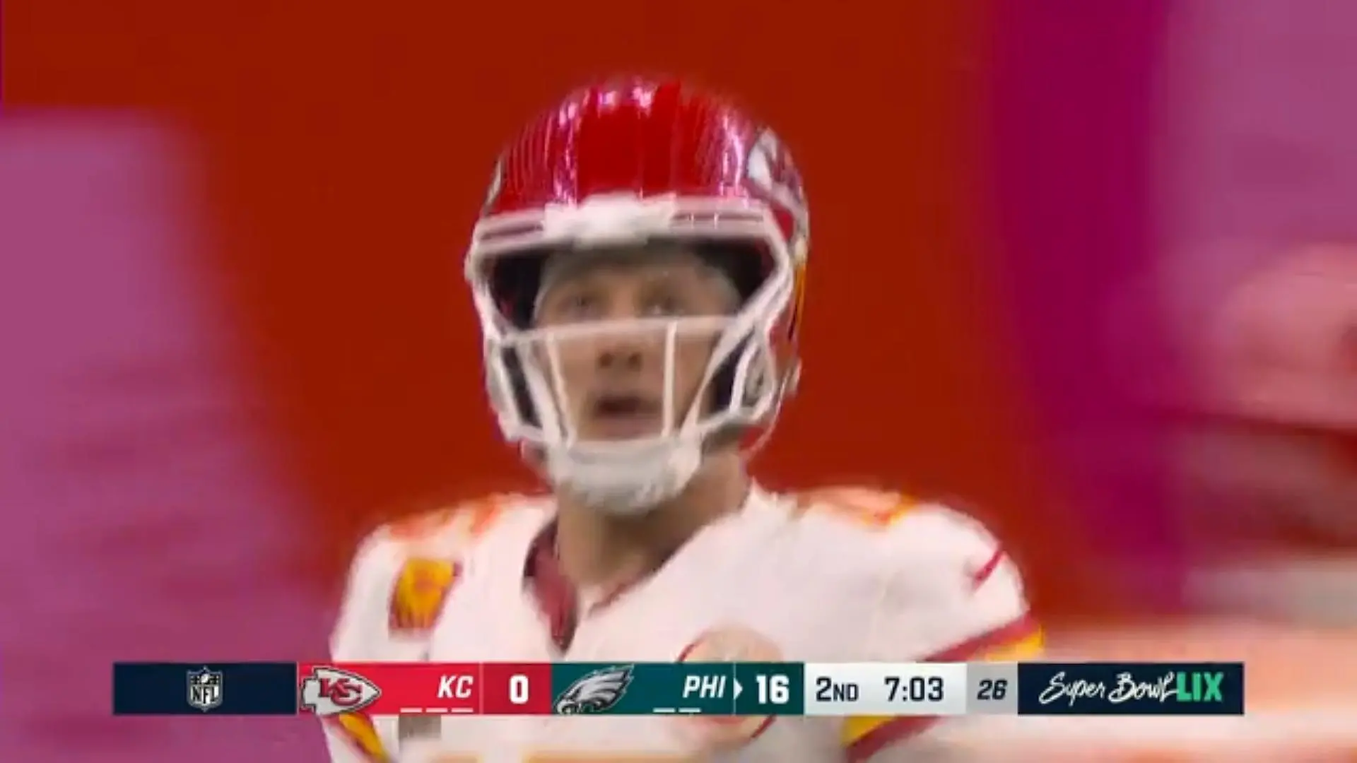 Mahomes mit dem riesen Fehler Interception!