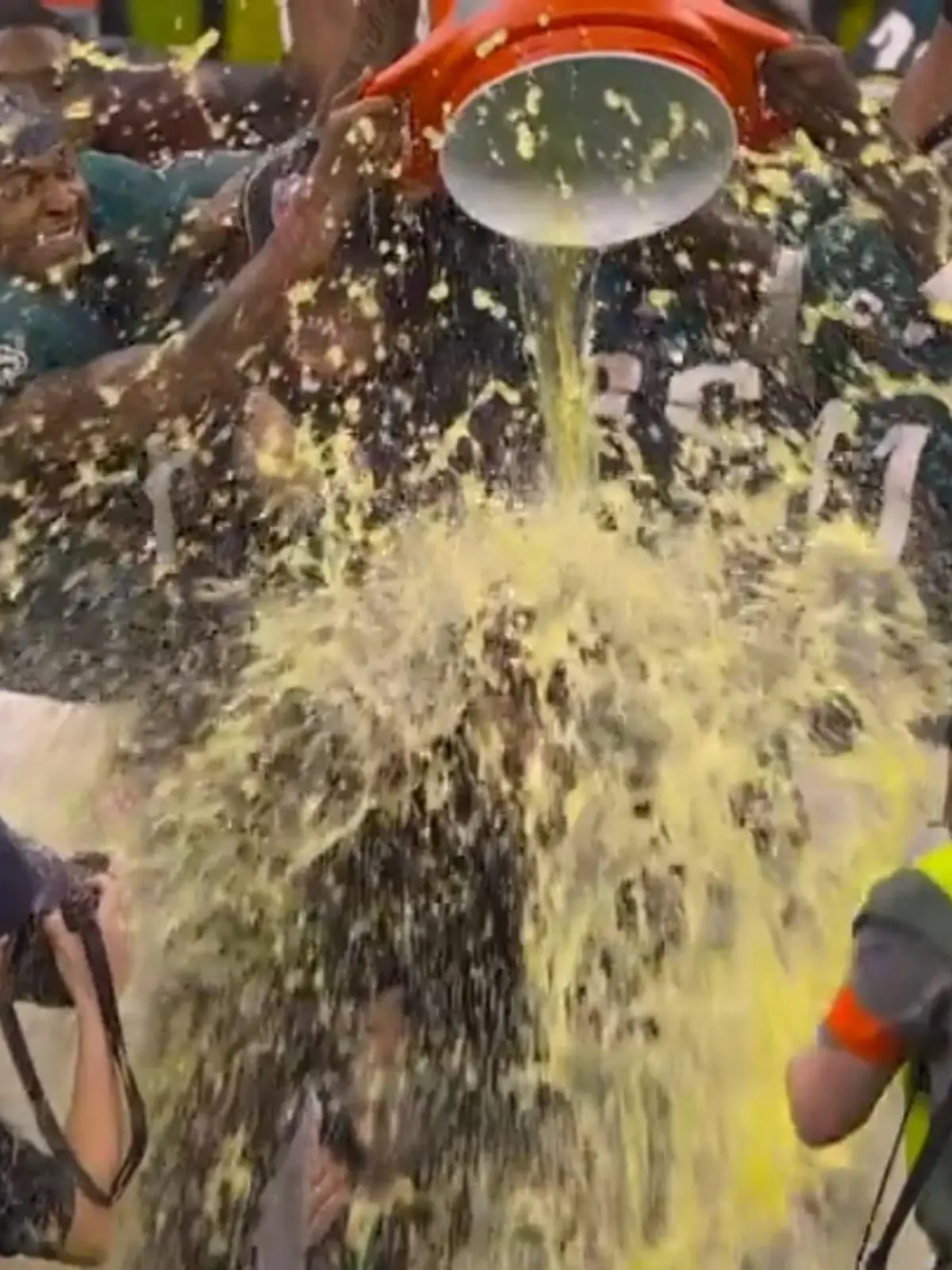 Bild zu: "Gatorade-Dusche für Eagles-Coach"