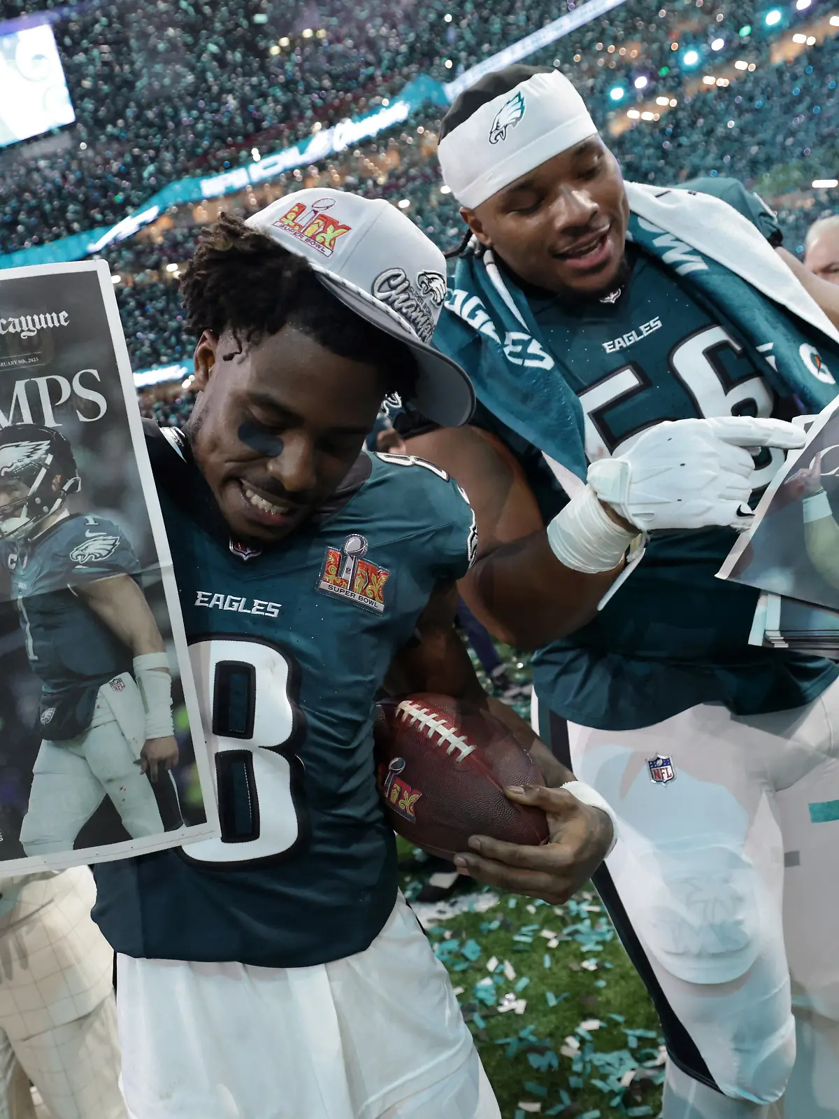 Bild zu: "Philadelphia Eagles fliegen zum souveränen Super-Bowl-Sieg"