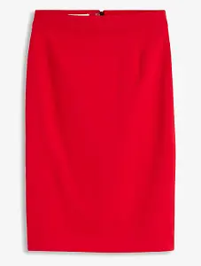 Roter Bleistiftrock