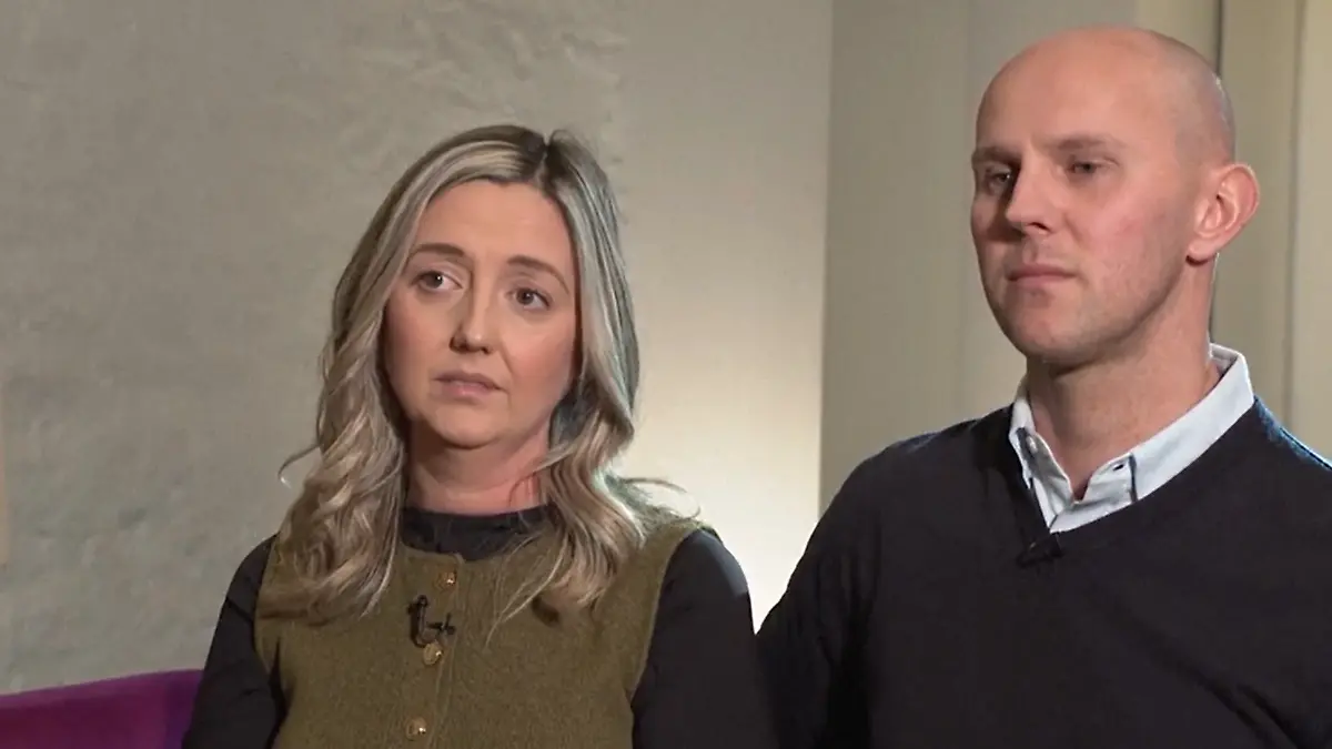 Elsies Eltern während eines Interviews im britischen Frühstücksfernsehen.