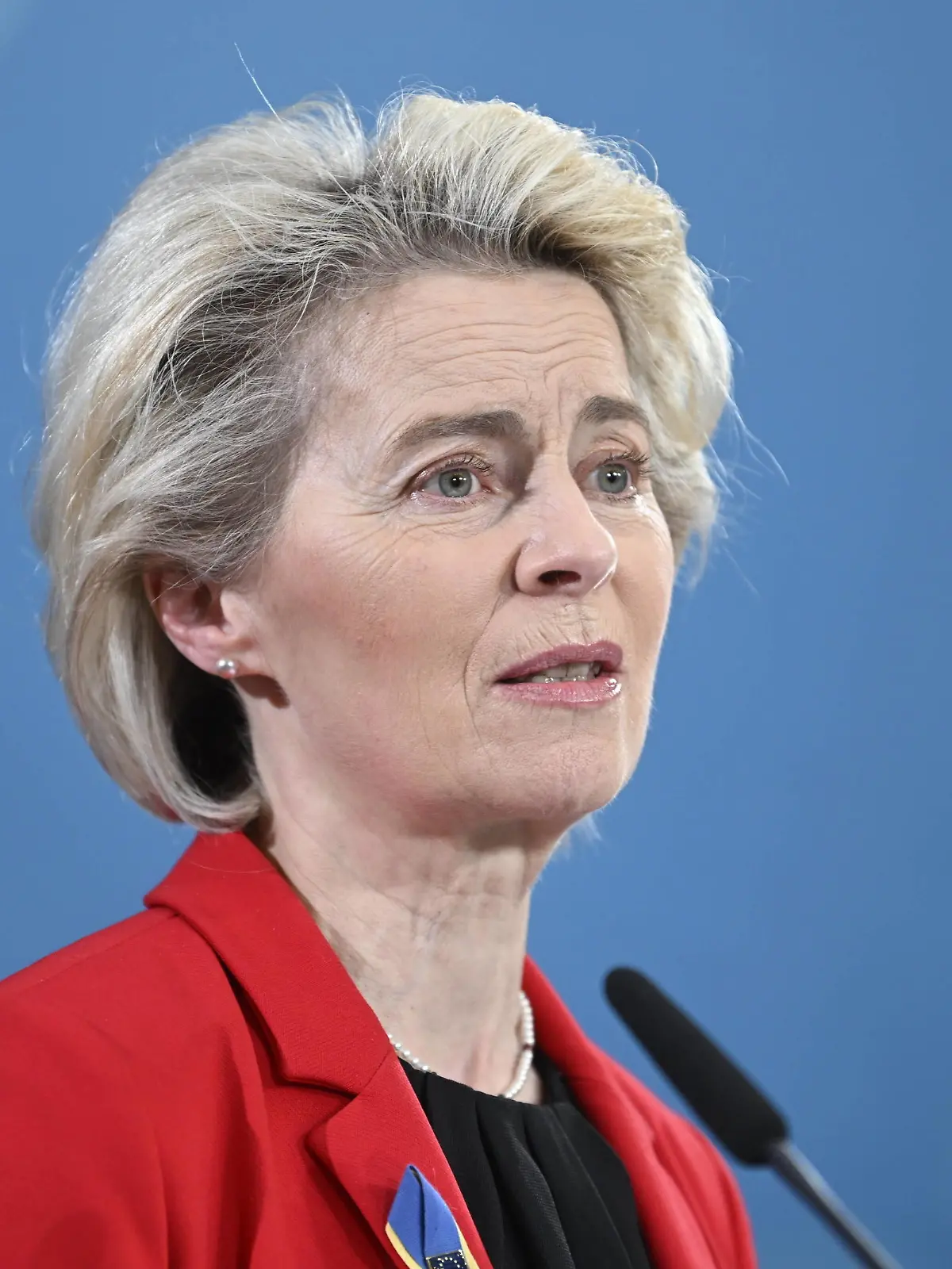  European Commission President Ursula von der Leyen speaks during a joint press conference with Sweden s Prime Minister Magdalena Andersson in Stockholm, Sweden on Thursday, April 7, 2022. STOCKHOLM SWEDEN x10080x *** European Commission President Ursula von der Leyen speaks during a joint press conference with Sweden s Prime Minister Magdalena Andersson in Stockholm, Sweden on Thursday, April 7, 2022 STOCKHOLM SWEDEN x10080x, PUBLICATIONxNOTxINxDENxNORxSWExFIN Copyright: xFredrikxSandberg/TTx SWEDEN URSULA VON DER LEYEN
