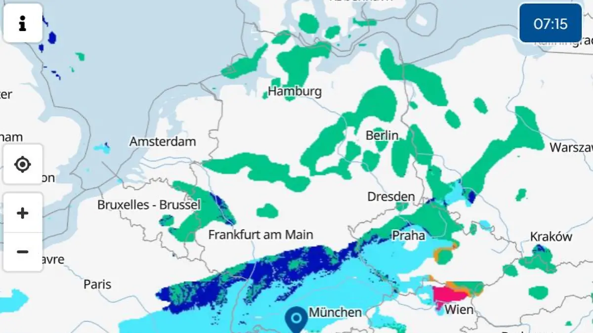 Niederschlagsart-Radar