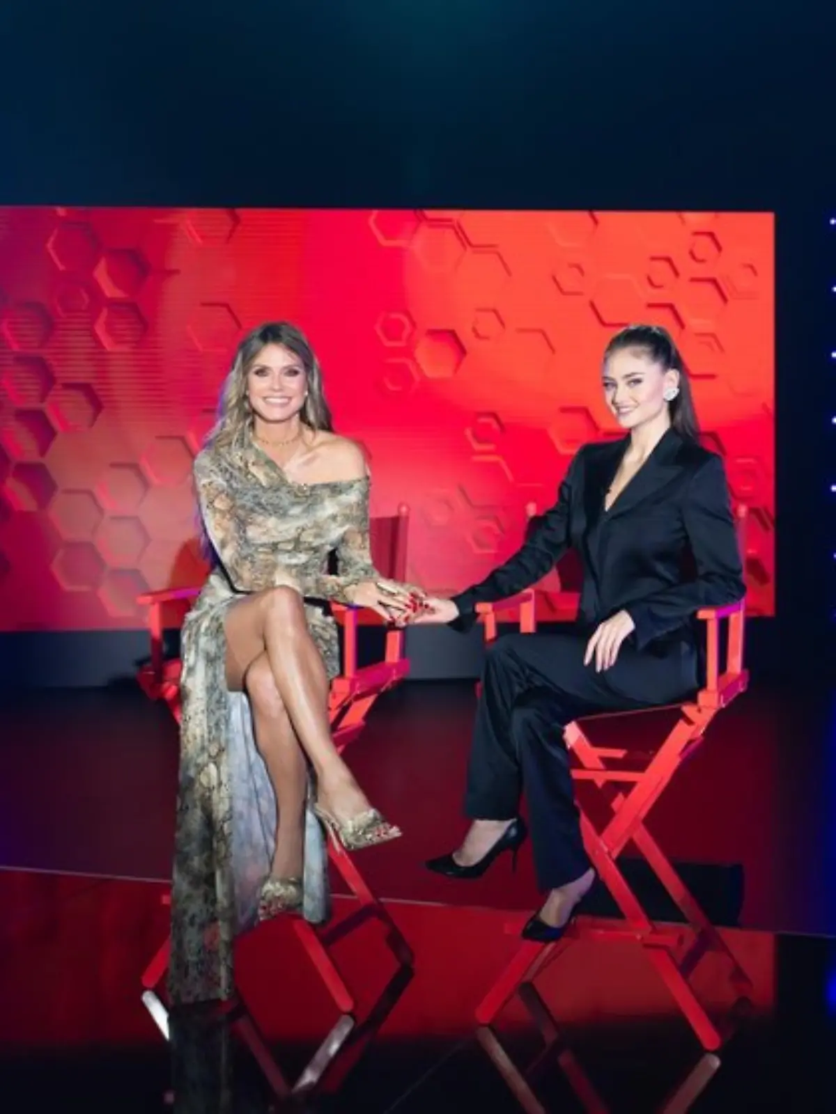 Heidi Klum mit Tochter und Gastjurorin Leni Klum
