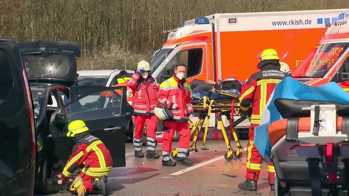 Massenkarambolage auf der A7