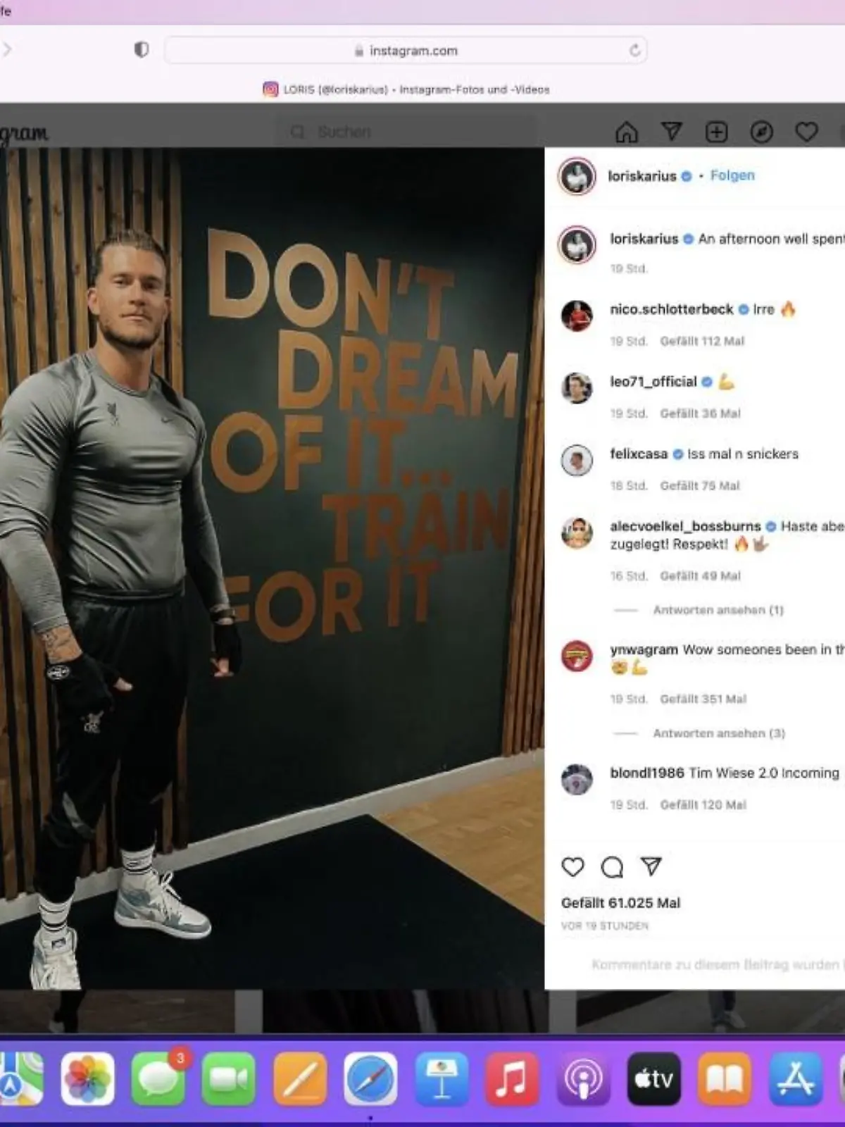 Loris Karius hat viel Zeit fürs Training.