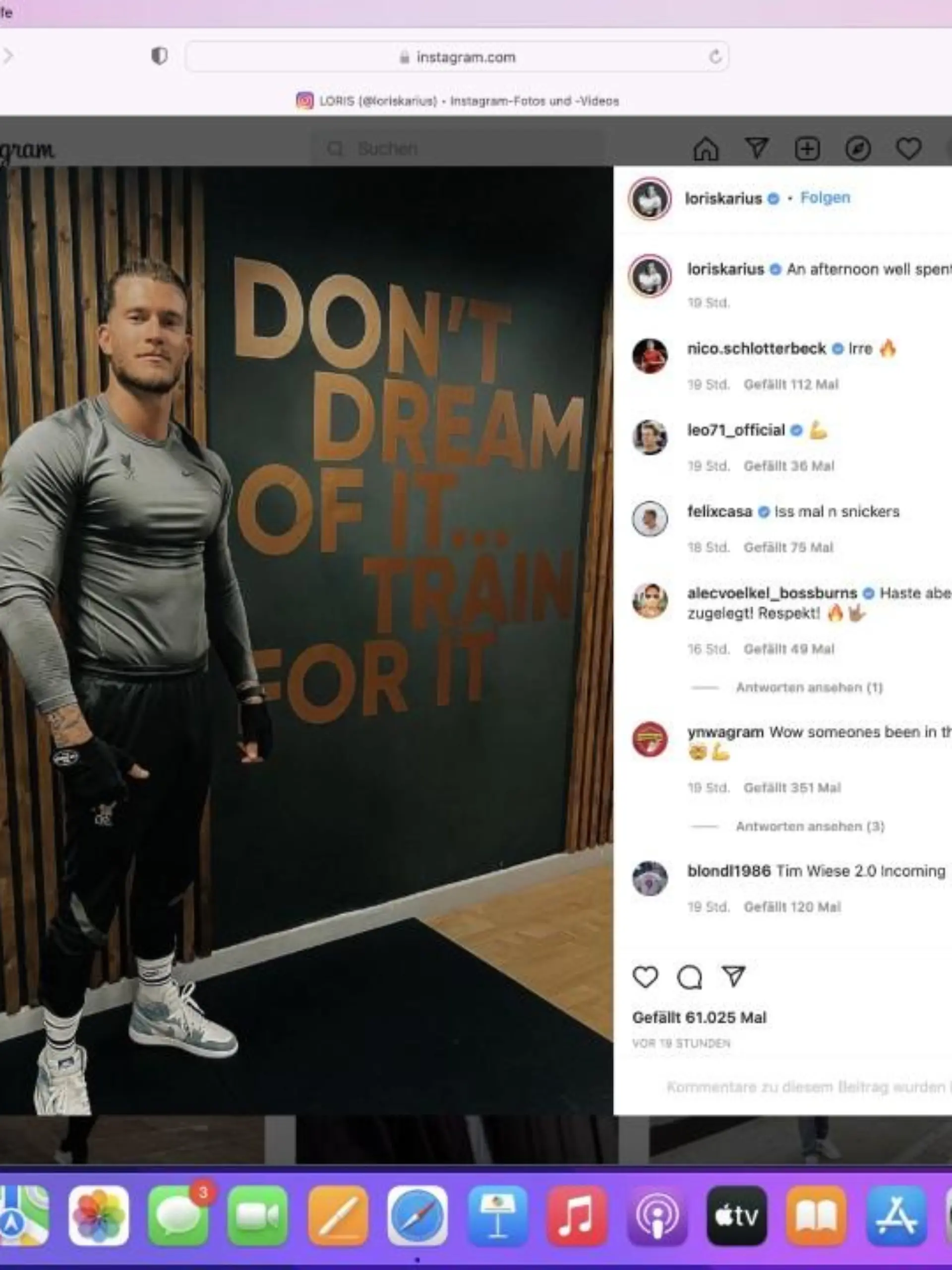 Loris Karius hat viel Zeit fürs Training.