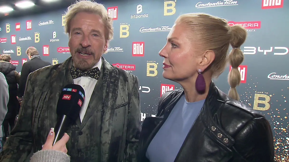 Thomas Gottschalk und Carina Mroß auf der Place-to-B-Party in Berlin.