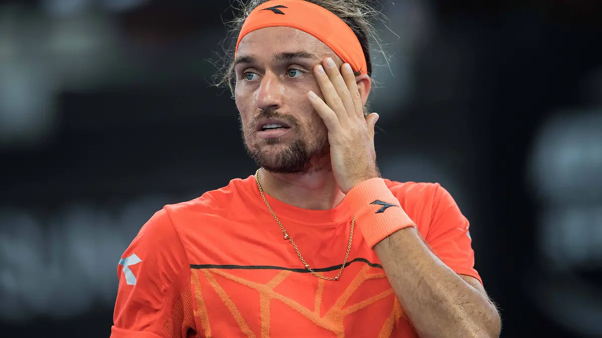 Der ukrainische Tennisspieler Alexandr Dolgopolov beim Turnier in Brisbane, Australien 2018