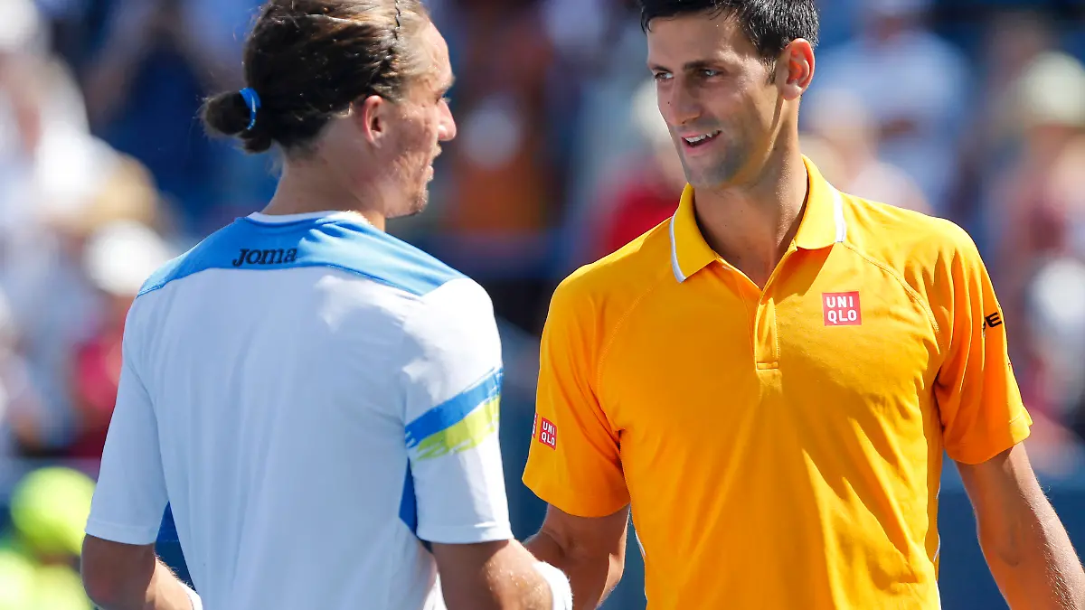 Alexandr Dolgopolov und Novak Djokovic beim Tennisturnier in Cincinnati 2015