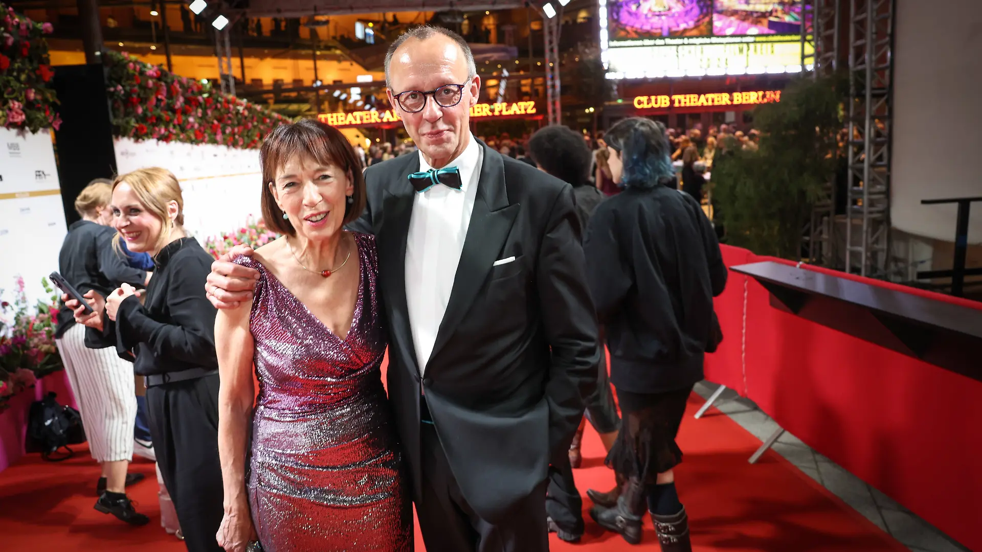 Friedrich Merz und seine Ehefrau Charlotte Merz beim Deutschen Filmpreis 2024.