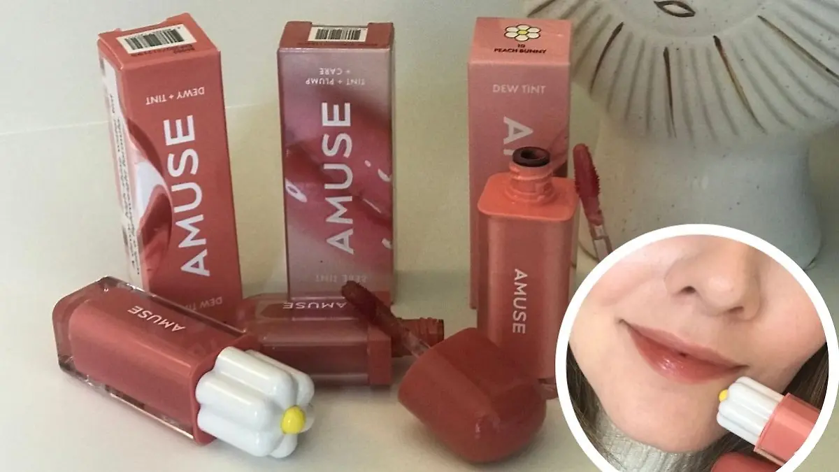 Die Lip Tints von Amuse in süßen Verpackungen.