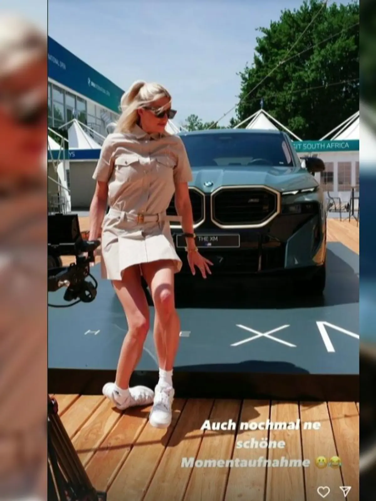 Hier stolpert Lena Gercke und fällt auf ihren Hintern