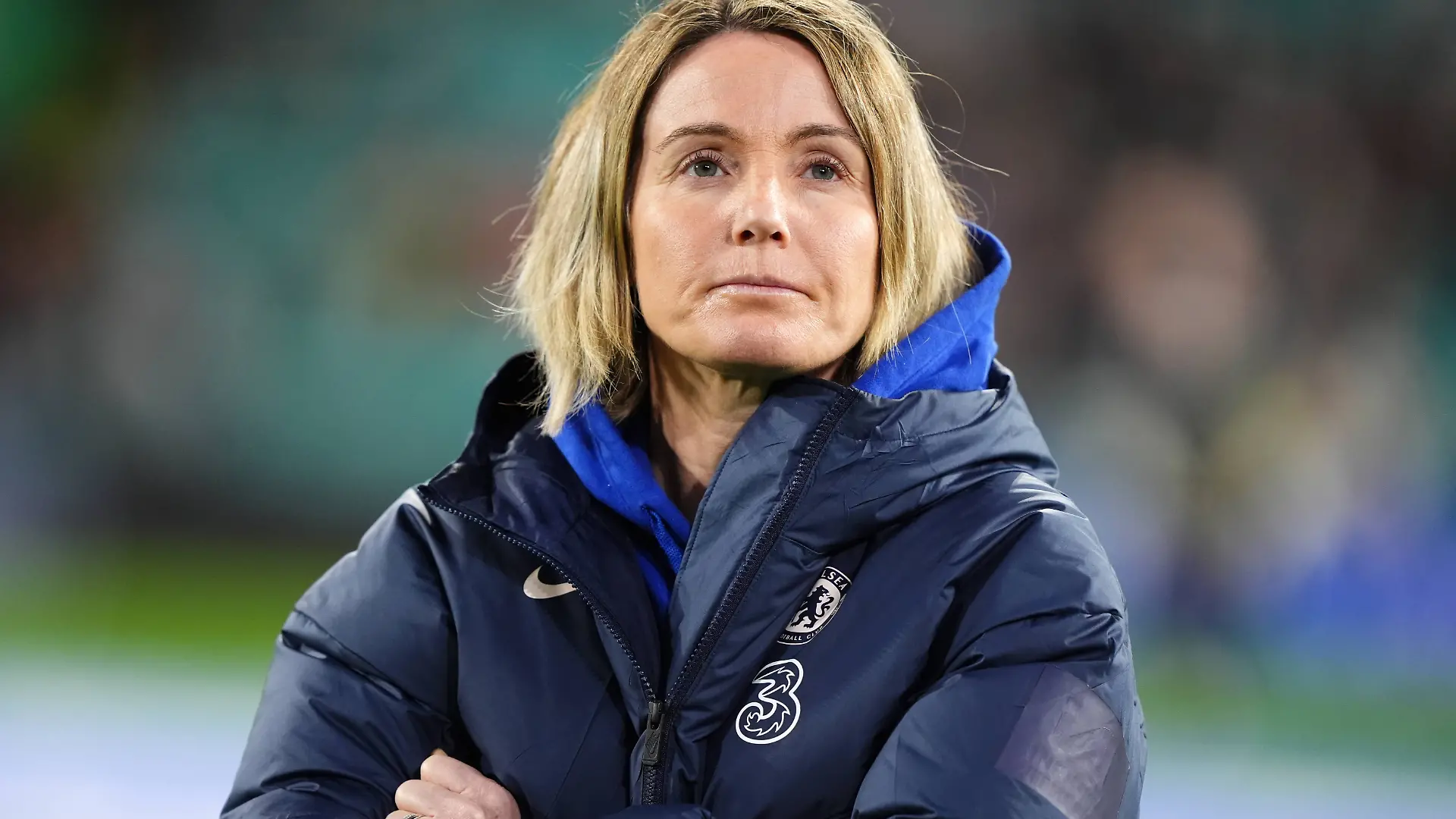 Sonia Bompastor während er Partie Celtic Glasgow gegen FC Chelsea in der UEFA Women s Champions League am 13. November 2024.