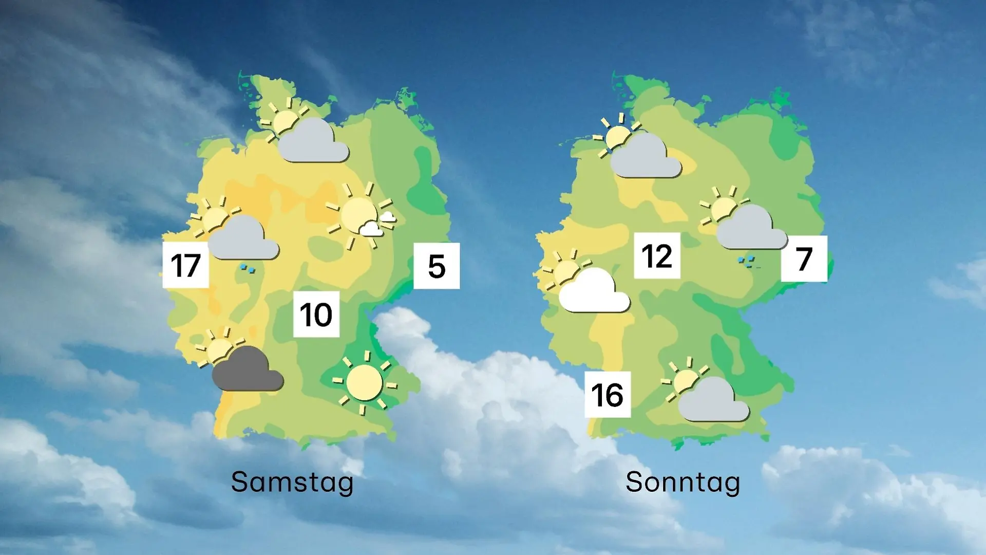 Der Wettertrend für Samstag und Sonntag
