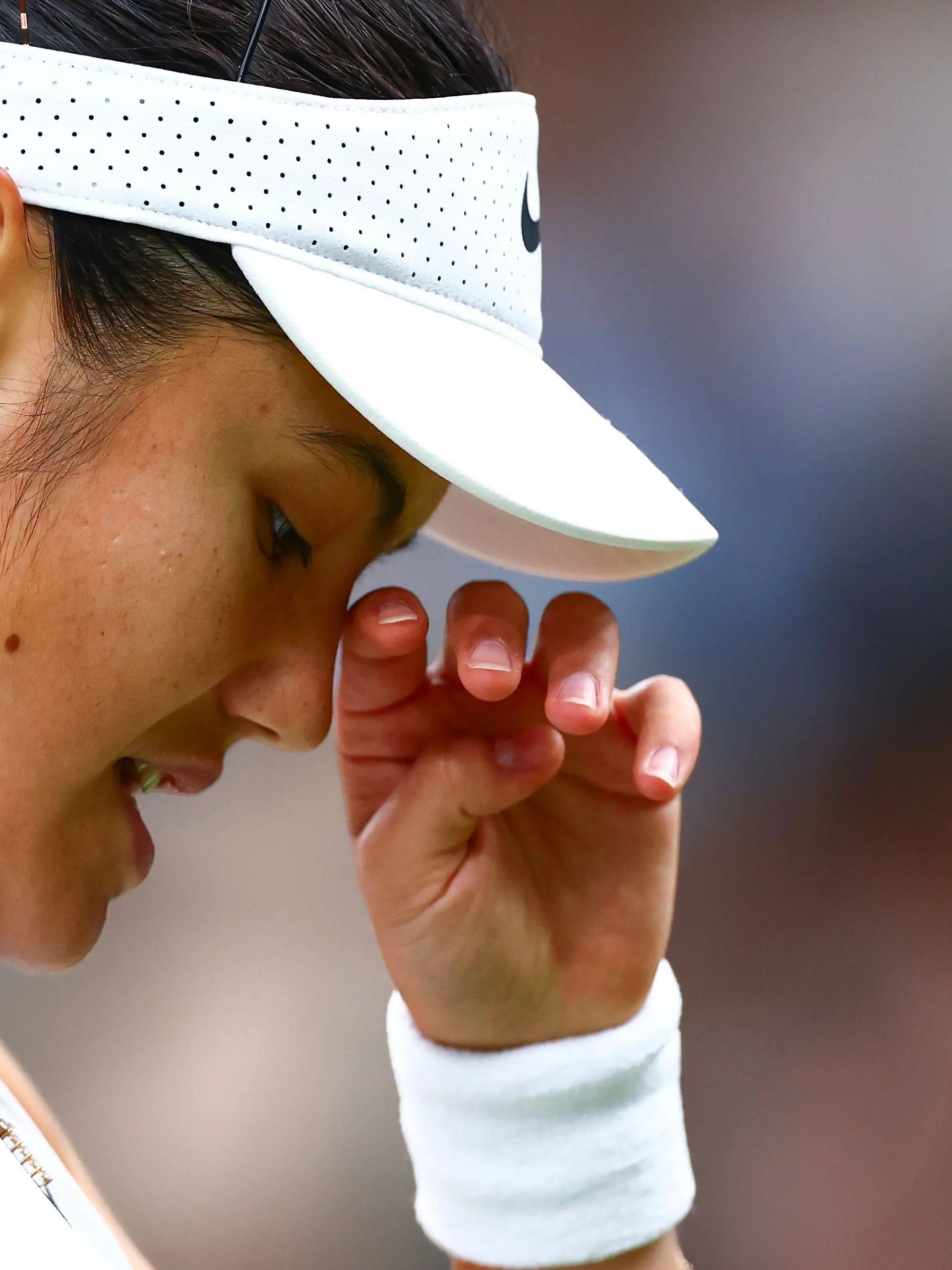 Tennisspielerin Emma Raducanu beim Turnier in Wimbledon 2024 