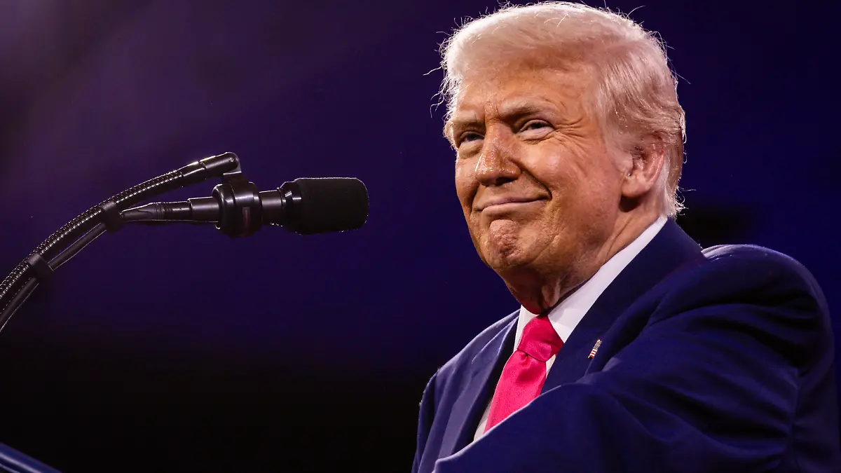 Donald Trump spricht auf dem Conservative Political Action Conference (CPAC) im Gaylord National Resort und Convention Center am 22. Februar 2025