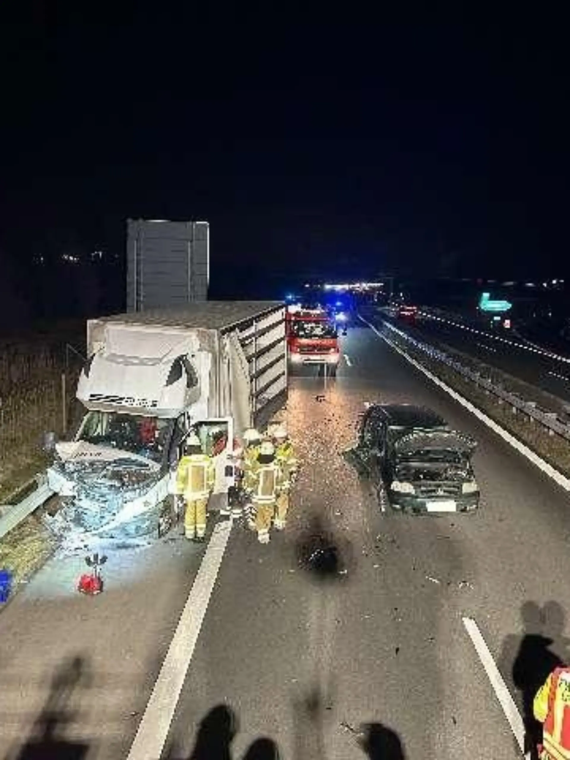 Auf der A 26 bei Stade kommt es zu dem Unfall.