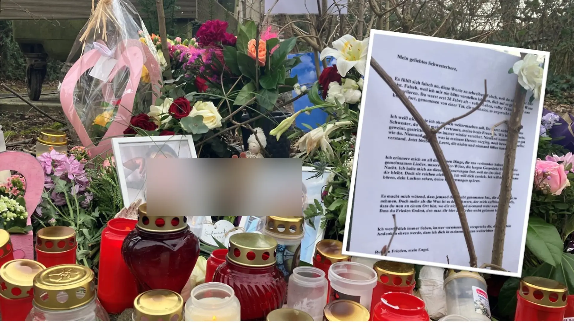 Schwester von toter Frau (28) trauert in Brief.