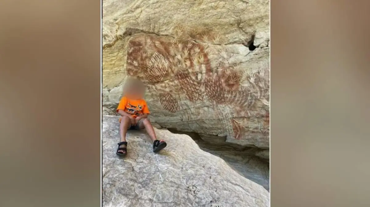 Ein Besucher im Carnarvon-Nationalpark .