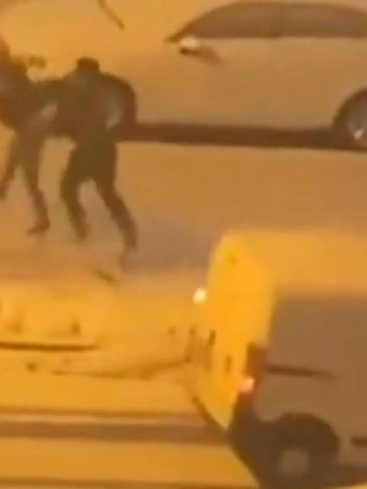 Bild zu: "Fahrer prügelt Schneeball-Werfer – dann rutscht sein Auto davon"