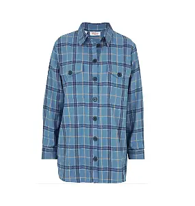 Extra-warmes Flanellhemd in Jeansblau