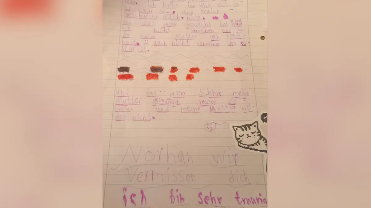 Diesen Brief hat die kleine Tochter geschrieben.