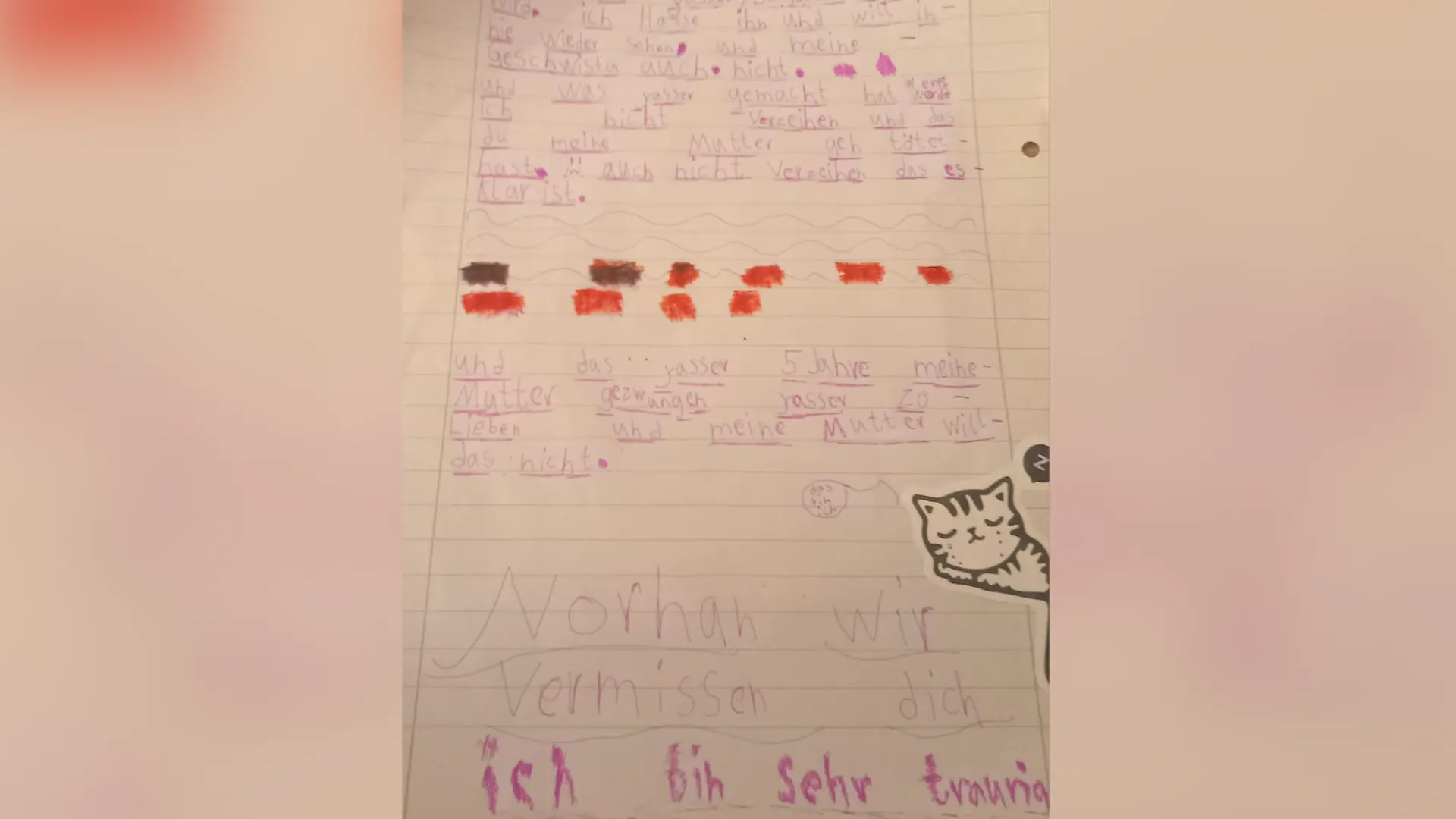 Diesen Brief hat die kleine Tochter geschrieben. 