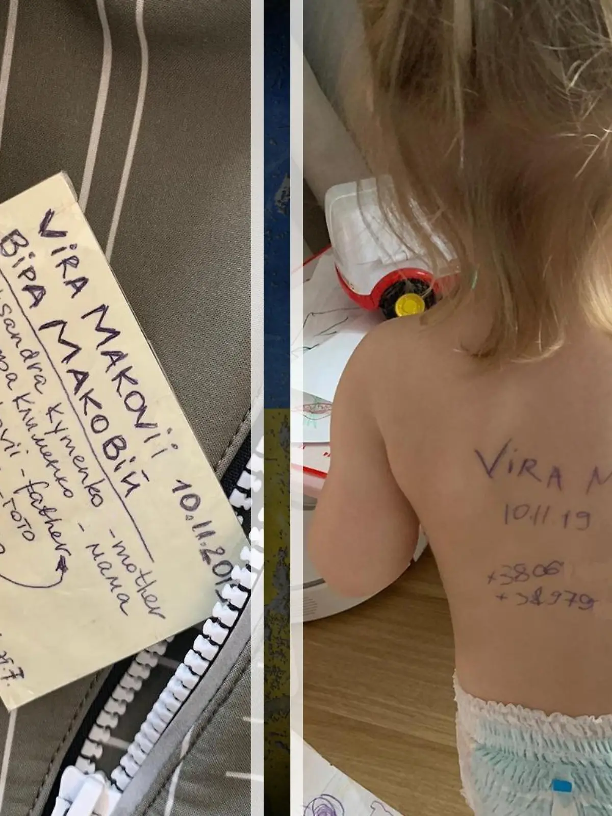 Alexandra hat Angst um ihre Tochter. Daher hat sie die Kontaktdaten jetzt sogar auf ihren Rücken geschrieben.