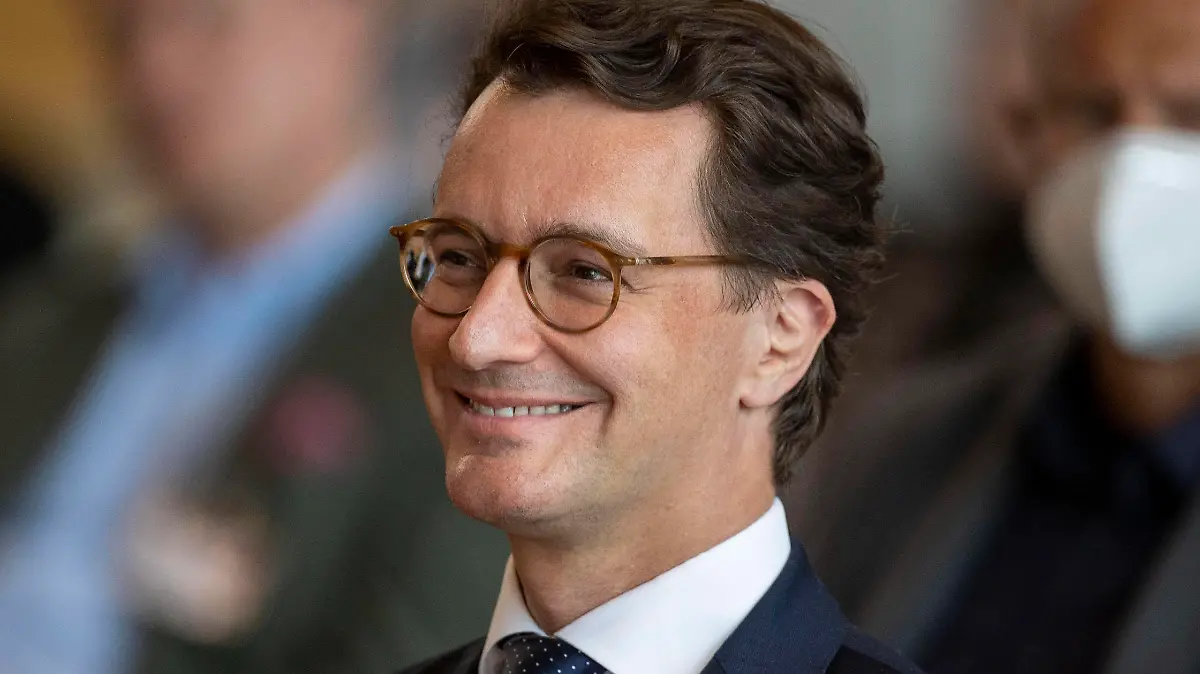  05.04.2022 , DSSD Düsseldorf , NRW - Weiter durchstarten - Familienunternehmer NRW im Austausch mit der Politik in den Rheinterrassen am Joseph-Beuys-Ufer 33. NRW - Ministerpräsident Hendrik Wüst , CDU. *** 05 04 2022 , DSSD Düsseldorf , NRW Continue to take off Family entrepreneurs NRW in exchange with politics in the Rheinterrassen at Joseph Beuys Ufer 33 NRW Minister President Hendrik Wüst , CDU