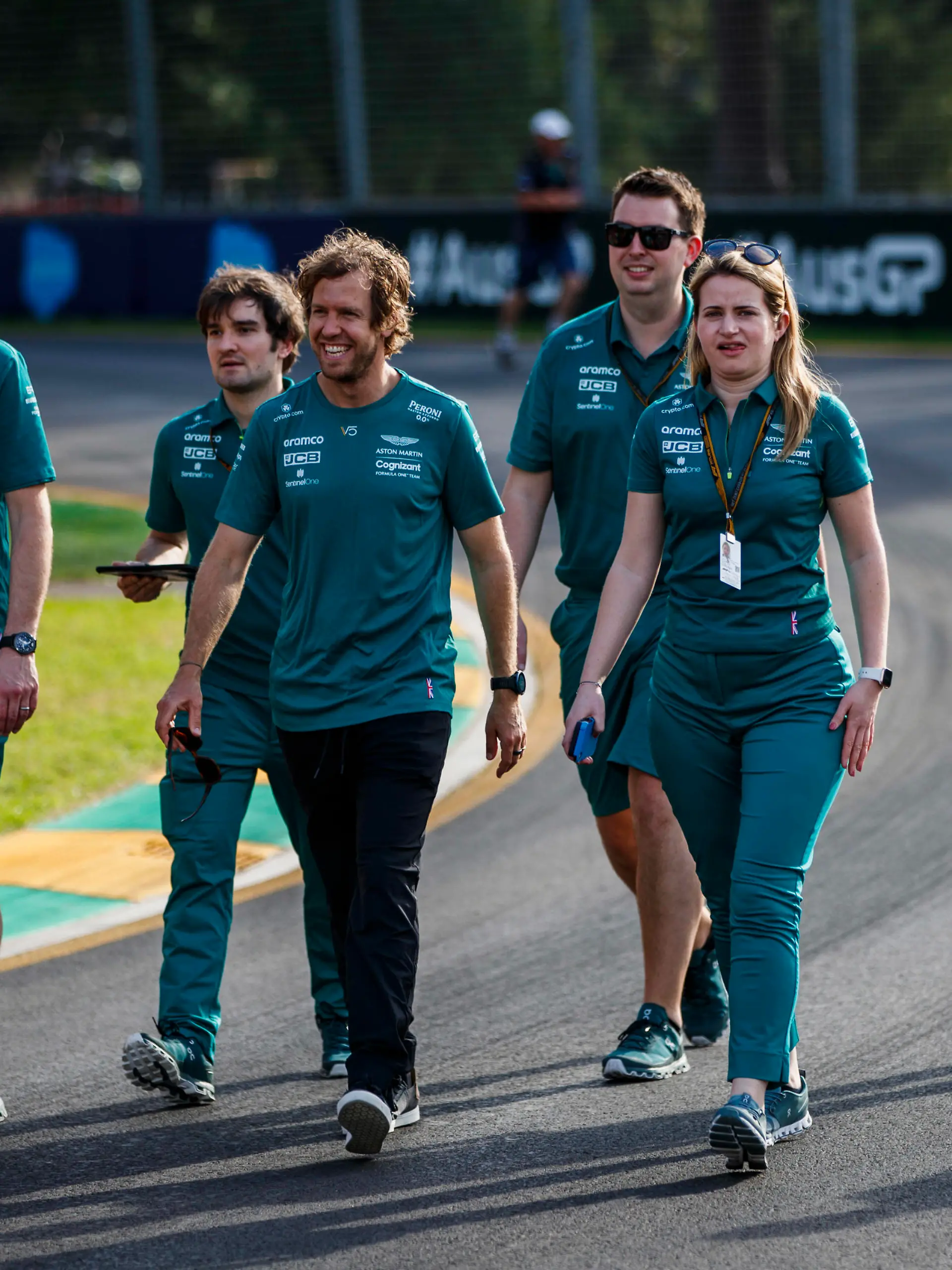 Formula 1 2022: Australian GP MELBOURNE GRAND PRIX CIRCUIT, AUSTRALIA - APRIL 06: Sebastian Vettel, Aston Martin, walks the track during the Australian GP at Melbourne Grand Prix Circuit on Wednesday April 06, 2022 in Melbourne, Australia. Photo by Zak Mauger / LAT Images Images PUBLICATIONxINxGERxSUIxAUTxHUNxONLY GP2203_143253_56I3539 