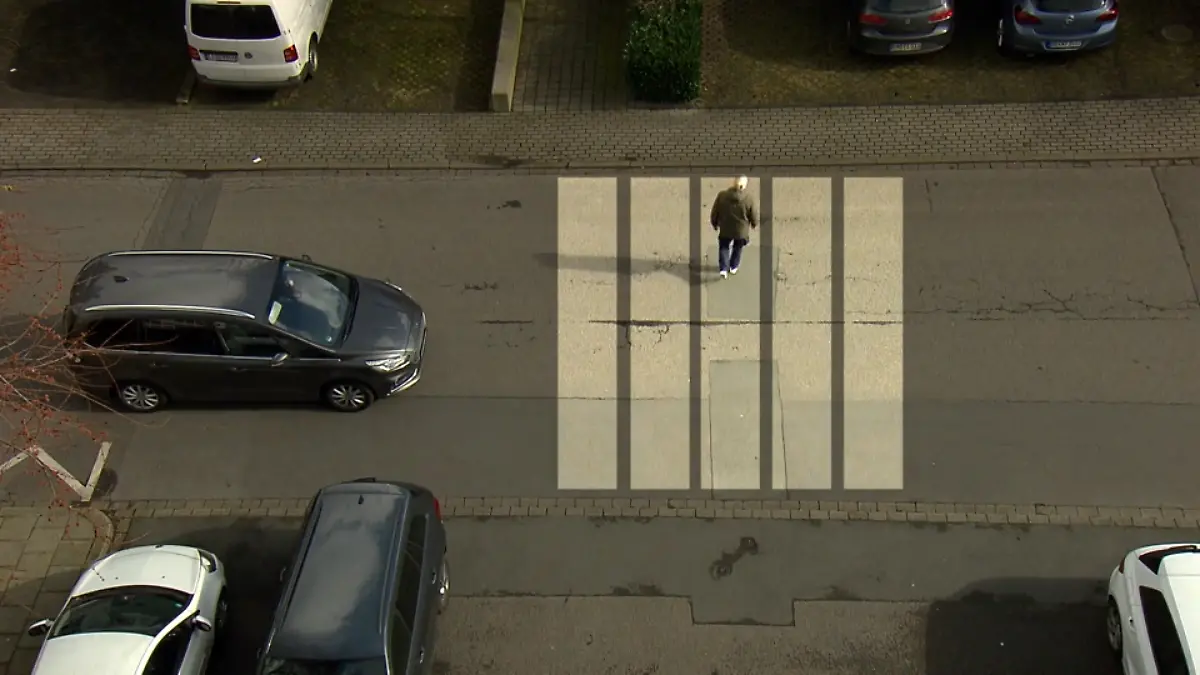 So könnte der umgedrehte Zebrastreifen aussehen